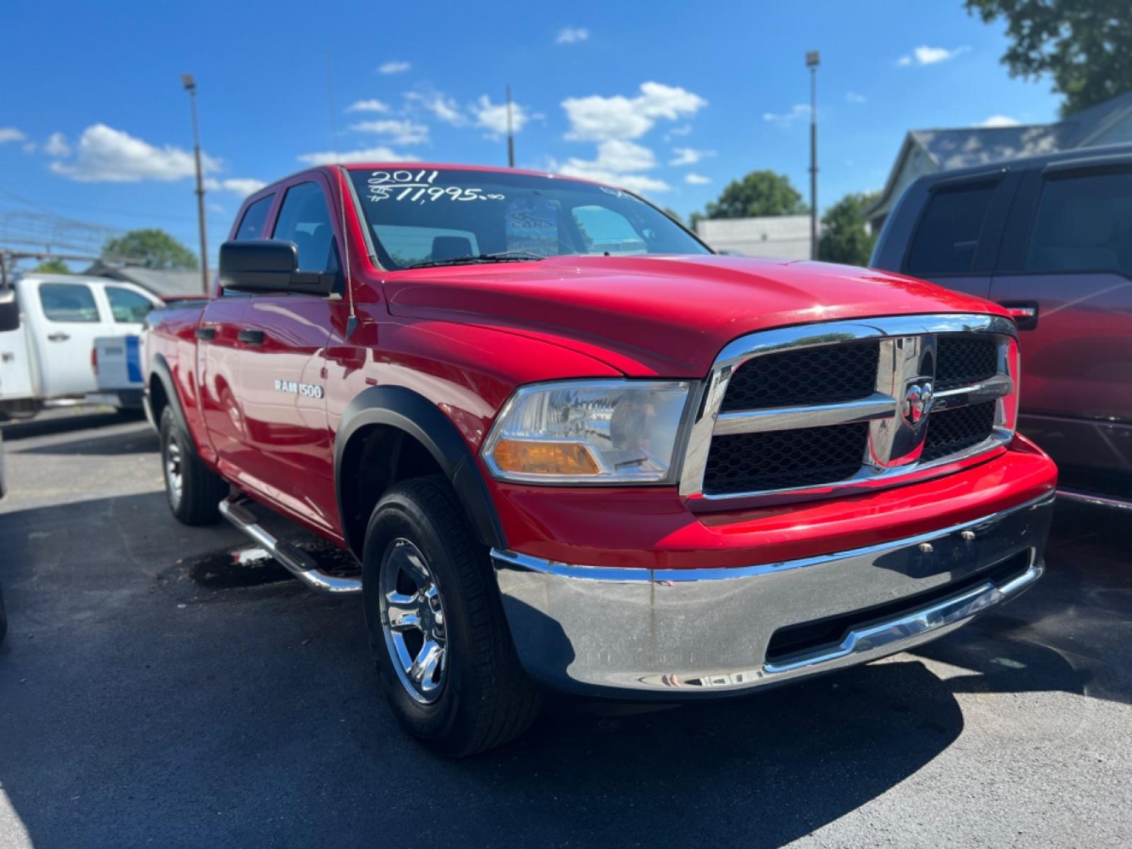 2011 Red Dodge Ram 1500 Sport Quad Cab 4WD (1D7RV1GP4BS) with an 4.7L V8 SOHC 16V FFV engine, 5-Speed Automatic transmission, located at 101 N. Main Street, Muncy, PA, 17756, (570) 546-5462, 41.207691, -76.785942 - Photo #3