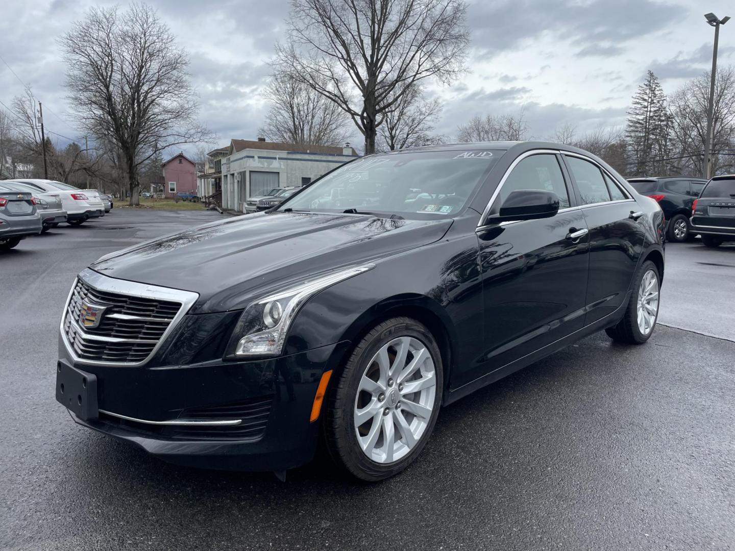 2017 black /tan Cadillac ATS 2.0L Standard AWD (1G6AG5RX2H0) with an 2.0L L4 DOHC 16V TURBO engine, 6A transmission, located at 101 N. Main Street, Muncy, PA, 17756, (570) 546-5462, 41.207691, -76.785942 - Photo#1