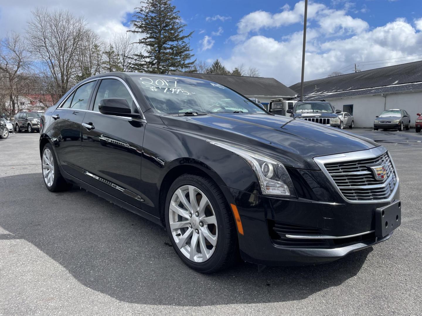 2017 black /tan Cadillac ATS 2.0L Standard AWD (1G6AG5RX2H0) with an 2.0L L4 DOHC 16V TURBO engine, 6A transmission, located at 101 N. Main Street, Muncy, PA, 17756, (570) 546-5462, 41.207691, -76.785942 - Photo#0
