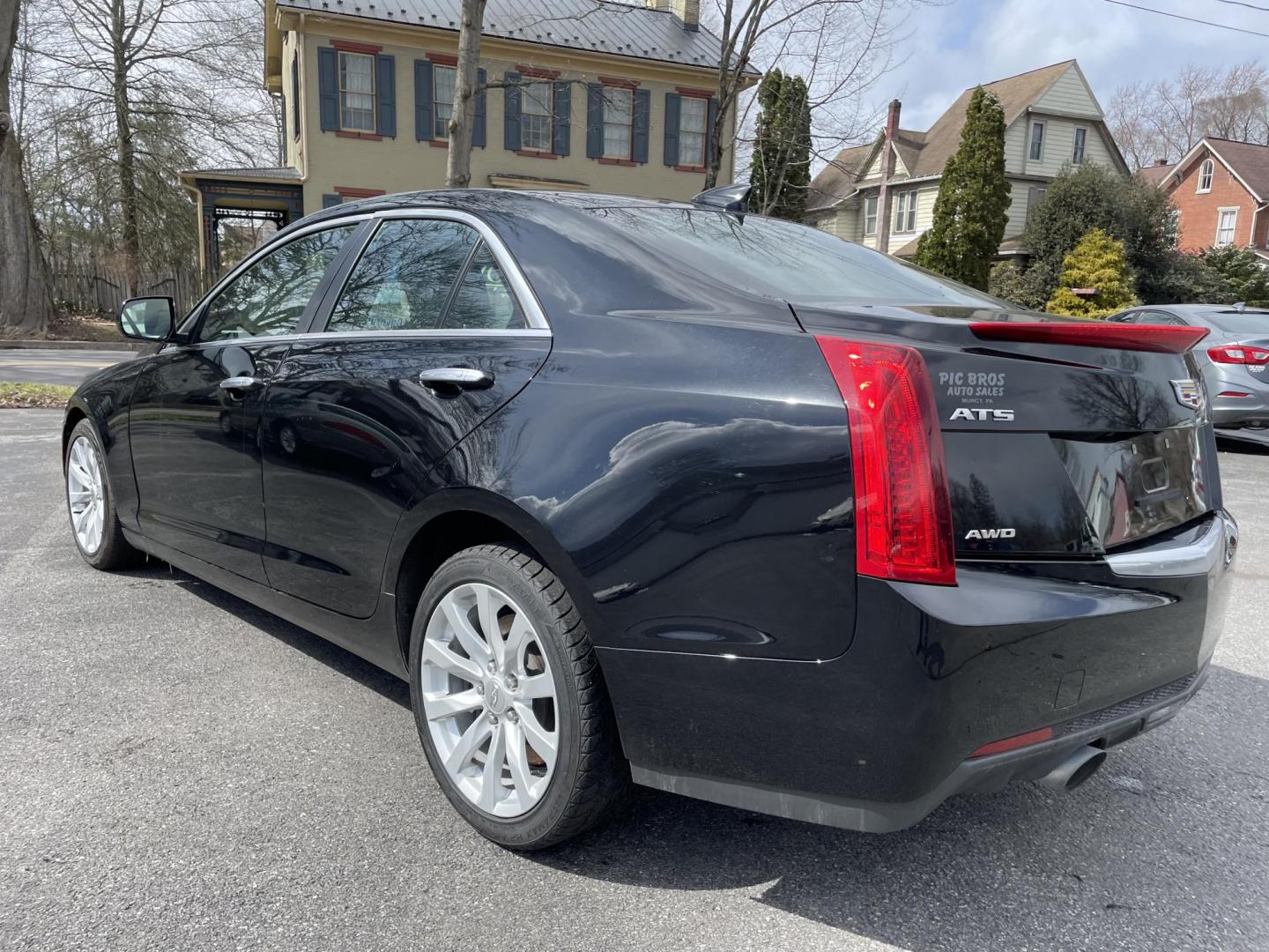 2017 black /tan Cadillac ATS 2.0L Standard AWD (1G6AG5RX2H0) with an 2.0L L4 DOHC 16V TURBO engine, 6A transmission, located at 101 N. Main Street, Muncy, PA, 17756, (570) 546-5462, 41.207691, -76.785942 - Photo#2