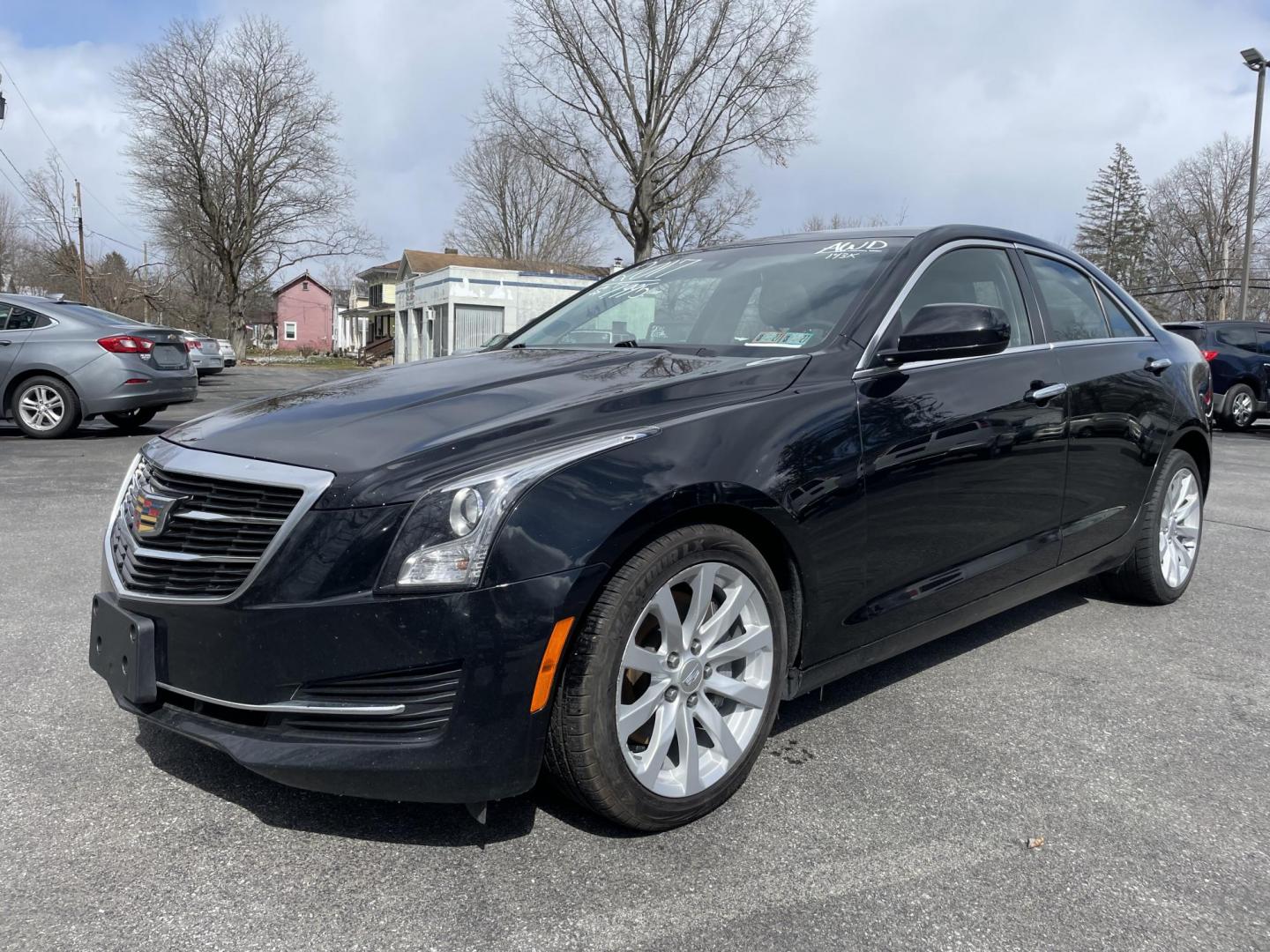 2017 black /tan Cadillac ATS 2.0L Standard AWD (1G6AG5RX2H0) with an 2.0L L4 DOHC 16V TURBO engine, 6A transmission, located at 101 N. Main Street, Muncy, PA, 17756, (570) 546-5462, 41.207691, -76.785942 - Photo#1