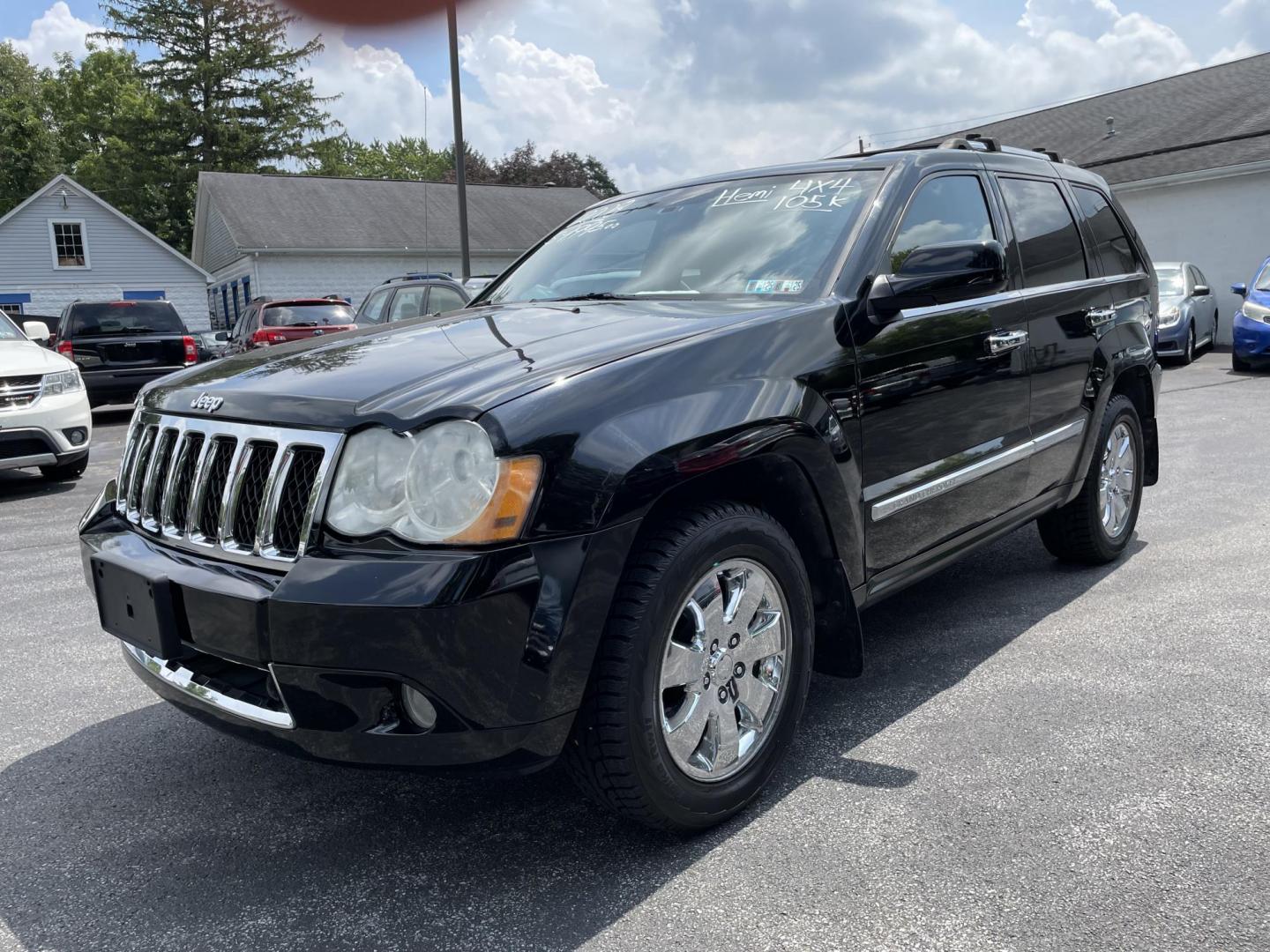 2008 black Jeep Grand Cherokee Overland 4WD (1J8HR68258C) with an 5.7L V8 OHV 16V engine, 5-Speed Automatic Overdrive transmission, located at 101 N. Main Street, Muncy, PA, 17756, (570) 546-5462, 41.207691, -76.785942 - Photo#2