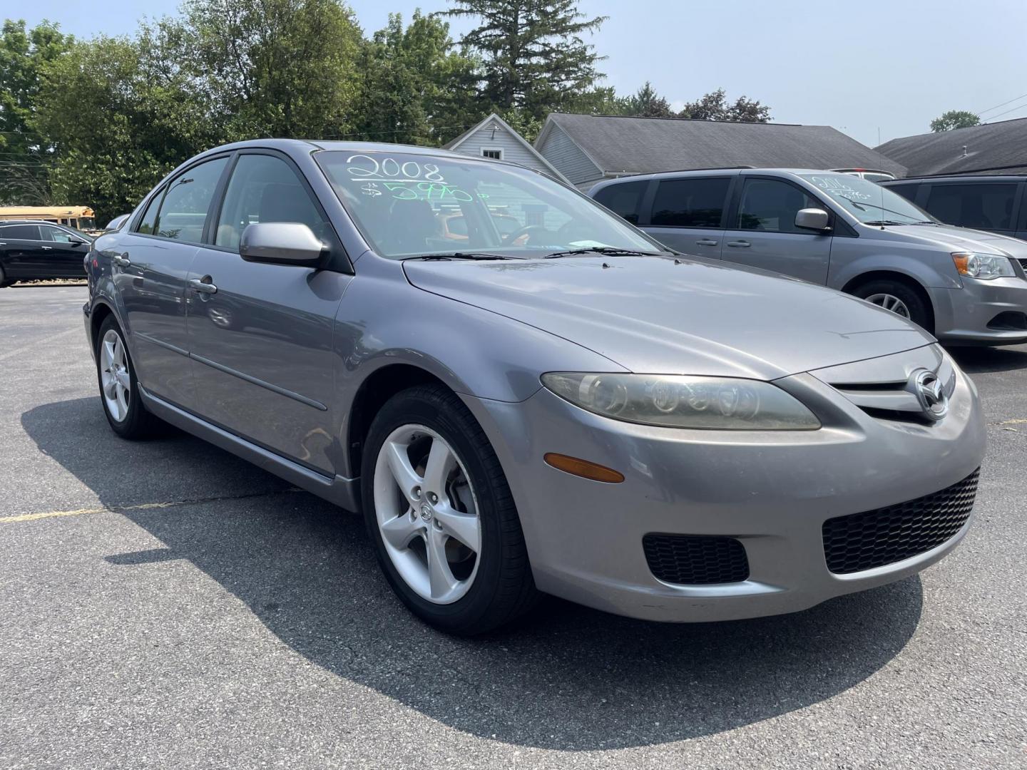2008 silver Mazda MAZDA6 i 5-Door Grand Touring (1YVHP84C385) with an 2.3L L4 DOHC 16V engine, located at 101 N. Main Street, Muncy, PA, 17756, (570) 546-5462, 41.207691, -76.785942 - Photo#1