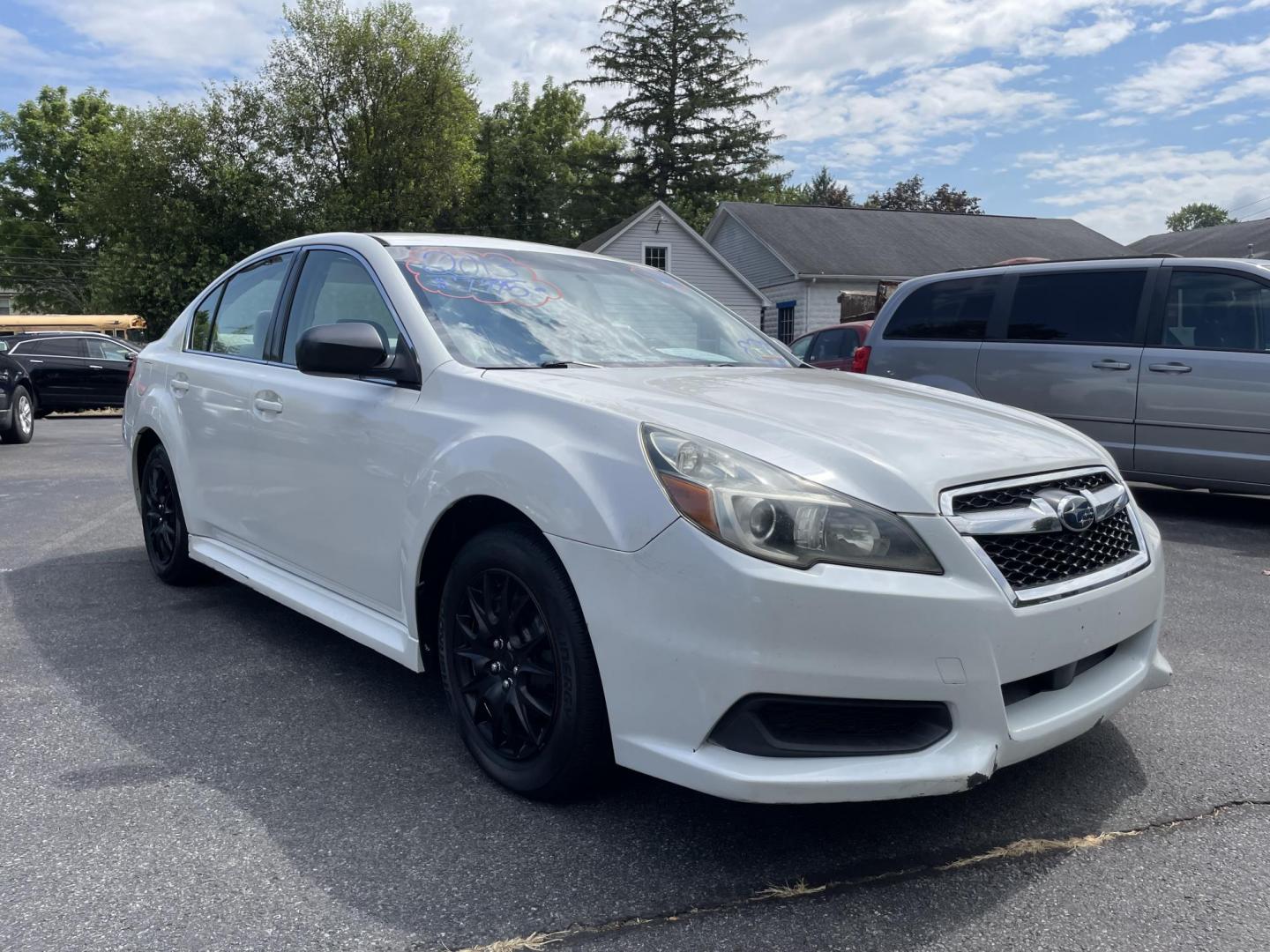 2013 White /tan Subaru Legacy 2.5i (4S3BMBA6XD3) with an 2.5L H4 SOHC 16V engine, Continuously Variable Transmission transmission, located at 101 N. Main Street, Muncy, PA, 17756, (570) 546-5462, 41.207691, -76.785942 - Photo#1