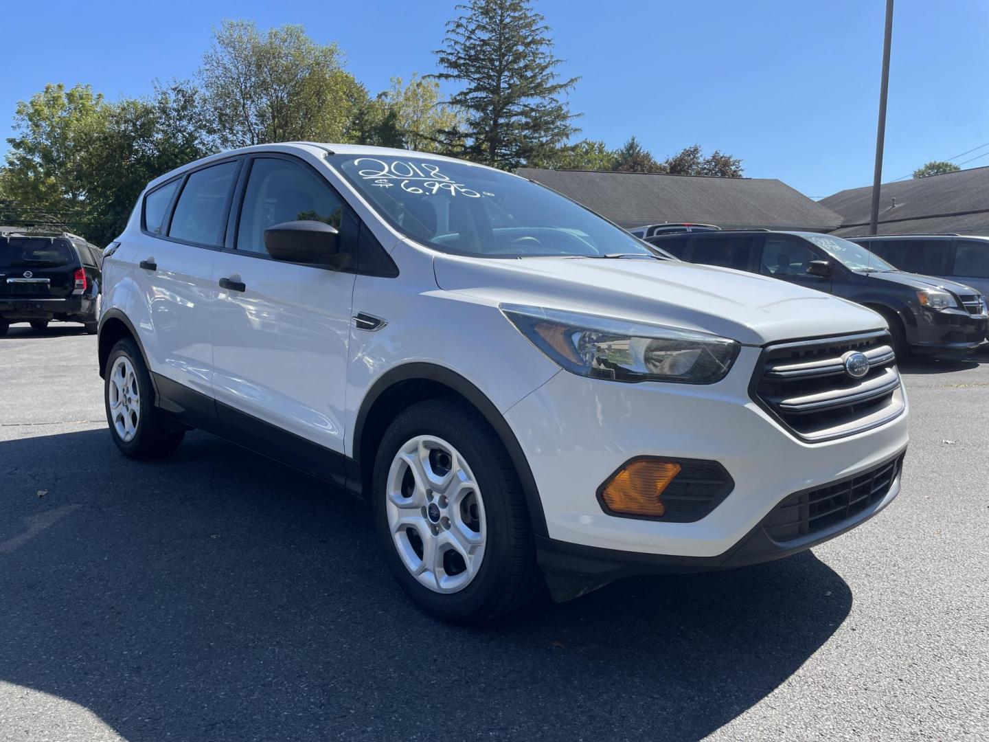 2018 White Ford Escape S FWD (1FMCU0F78JU) with an 2.5L L4 DOHC 16V engine, 6A transmission, located at 101 N. Main Street, Muncy, PA, 17756, (570) 546-5462, 41.207691, -76.785942 - Photo#1