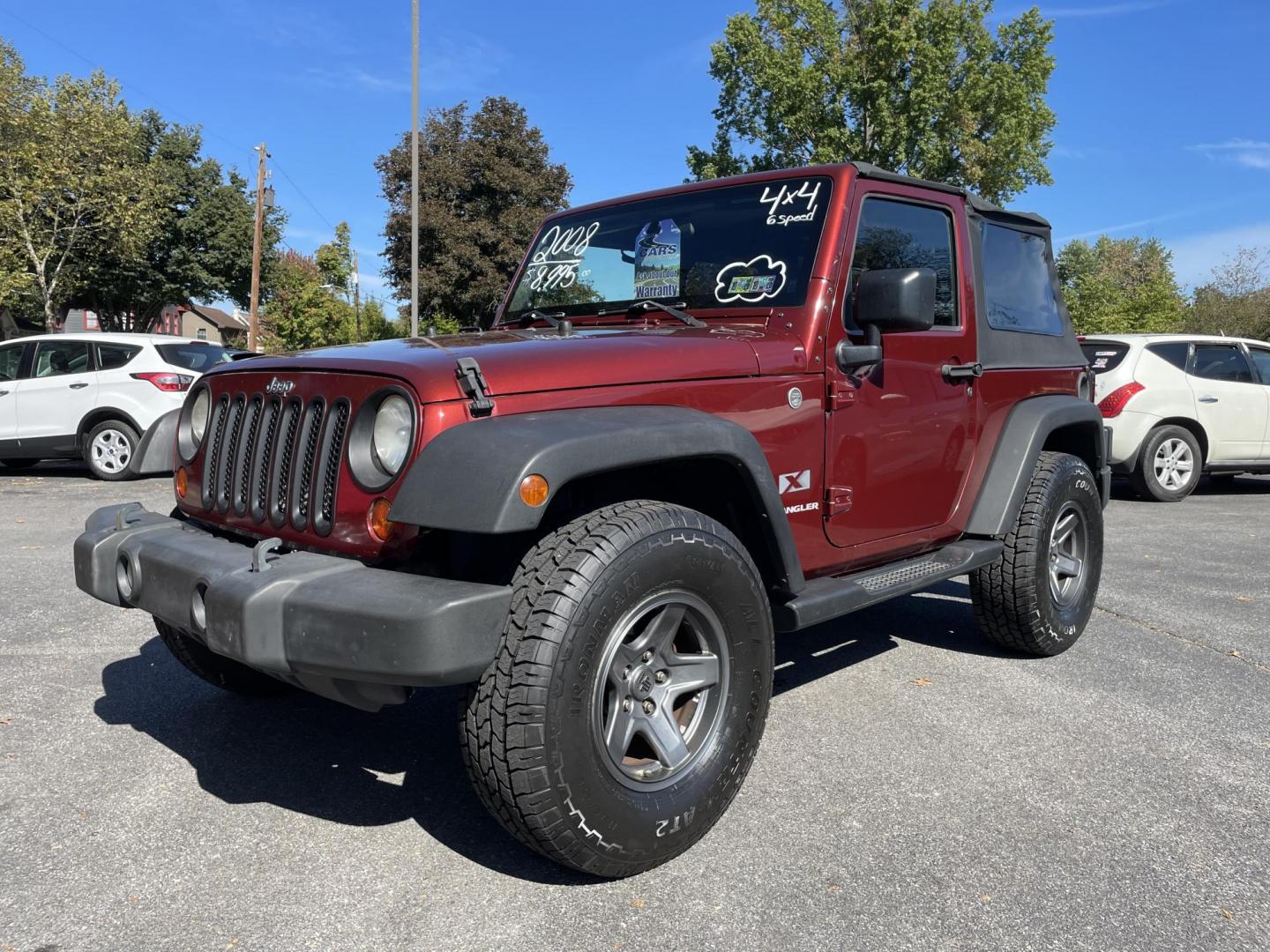 2008 Jeep Wrangler X (1J4FA24148L) with an 3.8L V6 OHV 12V engine, 6 Speed Manual transmission, located at 101 N. Main Street, Muncy, PA, 17756, (570) 546-5462, 41.207691, -76.785942 - Photo#0