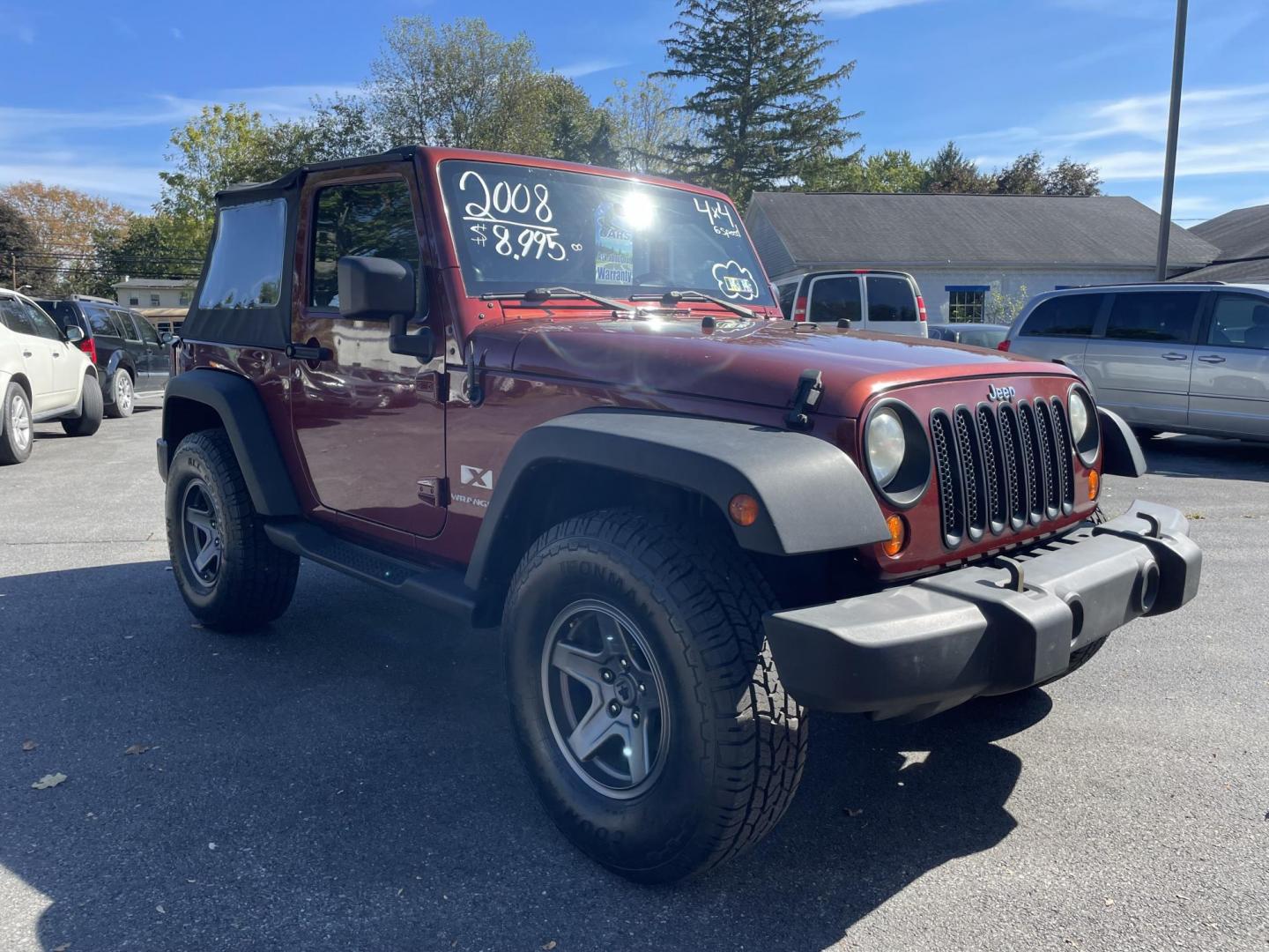 2008 Jeep Wrangler X (1J4FA24148L) with an 3.8L V6 OHV 12V engine, 6 Speed Manual transmission, located at 101 N. Main Street, Muncy, PA, 17756, (570) 546-5462, 41.207691, -76.785942 - Photo#1