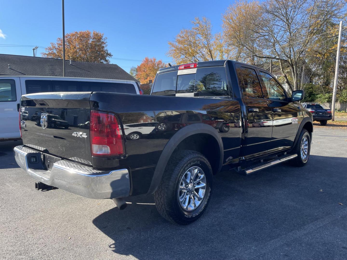 2013 black RAM 1500 SLT Quad Cab 4WD (1C6RR7GG8DS) with an 3.6L V6 DOHC 24V FFV engine, 6-Speed Automatic transmission, located at 101 N. Main Street, Muncy, PA, 17756, (570) 546-5462, 41.207691, -76.785942 - Photo#4