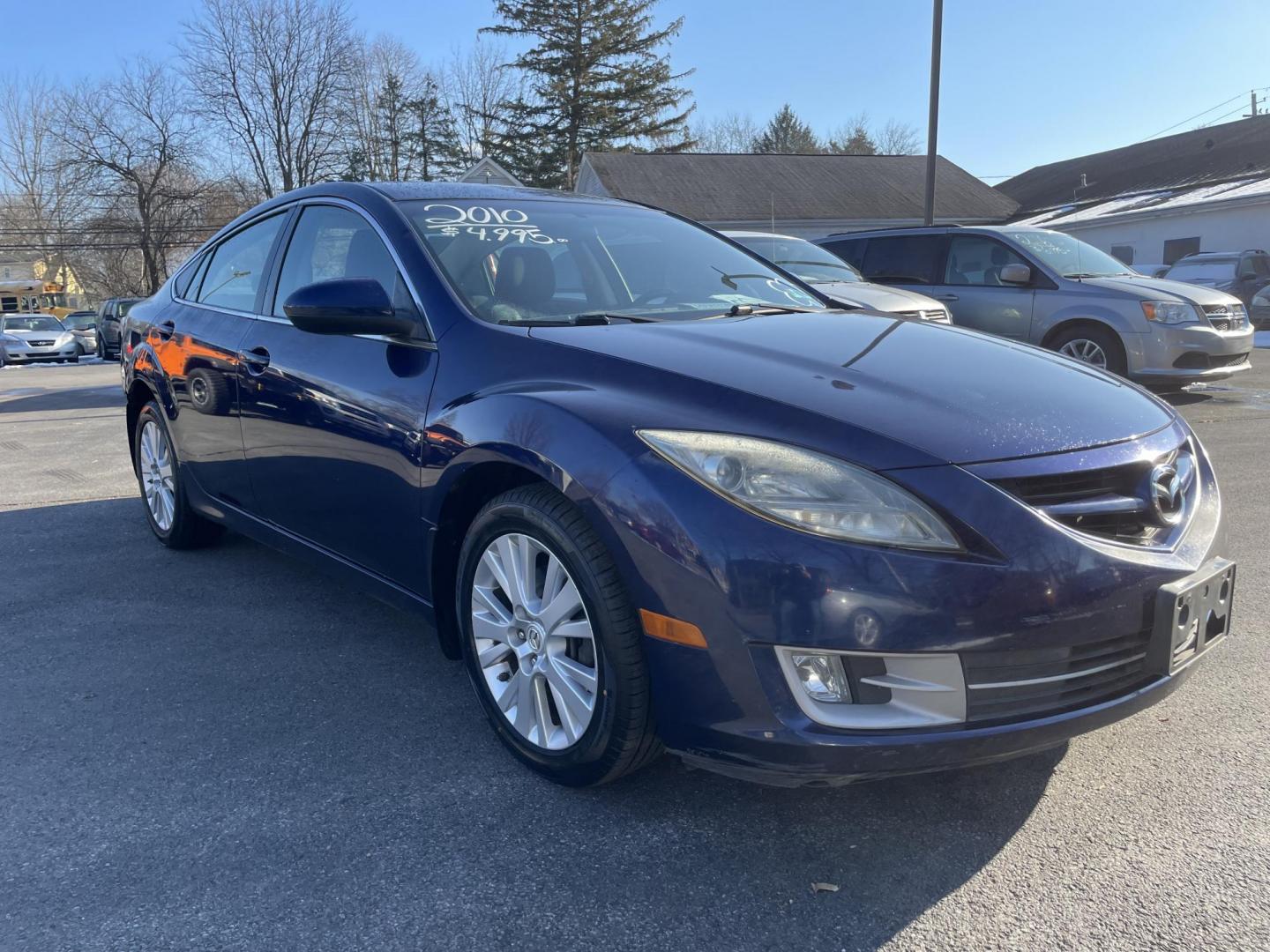 2010 BLUE /black Mazda MAZDA6 I Grand Touring (1YVHZ8CH6A5) with an 2.5L L4 DOHC 16V engine, 5-Speed Automatic transmission, located at 101 N. Main Street, Muncy, PA, 17756, (570) 546-5462, 41.207691, -76.785942 - Photo#3