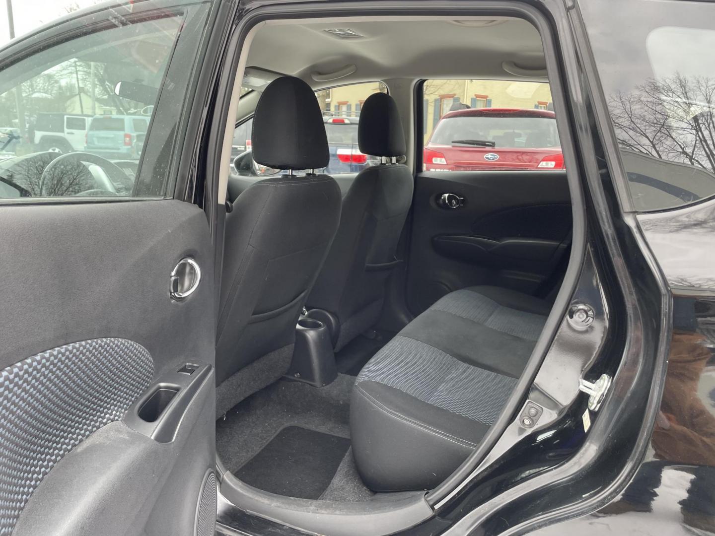 2015 black Nissan Versa Note S (3N1CE2CP3FL) with an 1.6L L4 DOHC 16V engine, 5-Speed Automatic transmission, located at 101 N. Main Street, Muncy, PA, 17756, (570) 546-5462, 41.207691, -76.785942 - Photo#7