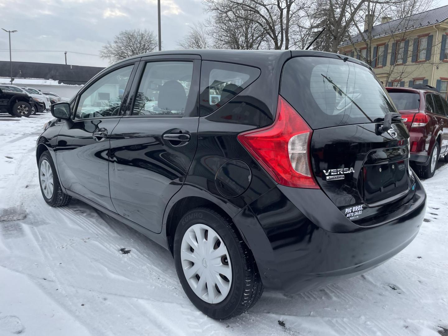 2015 black Nissan Versa Note S (3N1CE2CP3FL) with an 1.6L L4 DOHC 16V engine, 5-Speed Automatic transmission, located at 101 N. Main Street, Muncy, PA, 17756, (570) 546-5462, 41.207691, -76.785942 - Photo#2