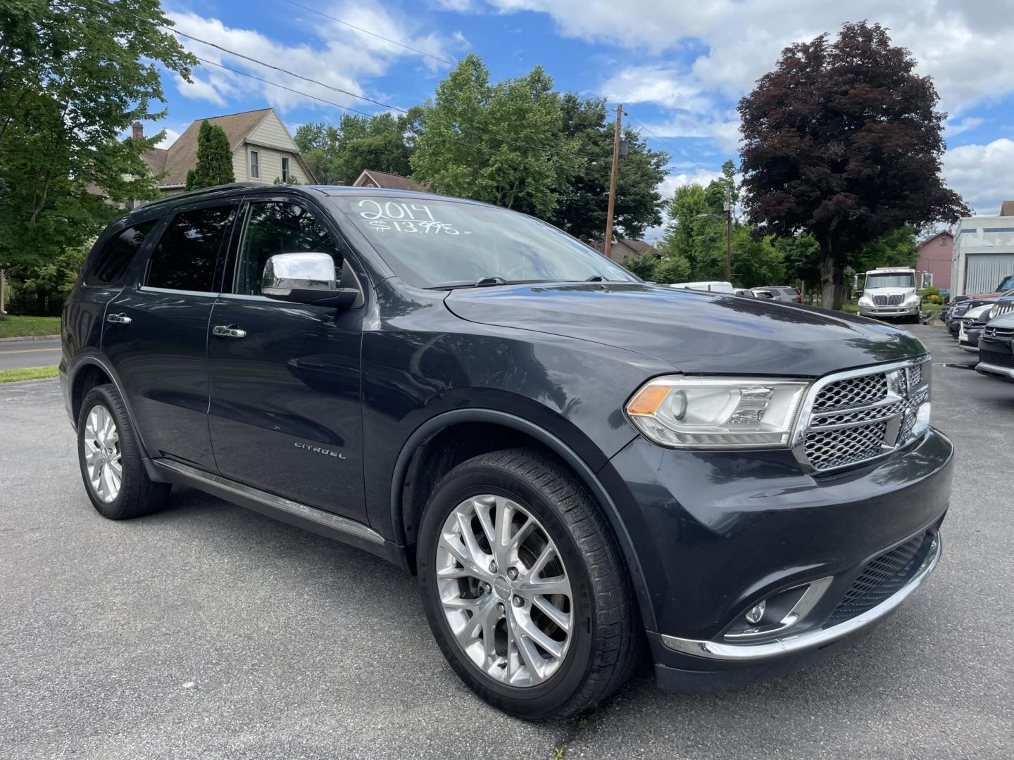 2014 BLUE /black Dodge Durango Citadel AWD (1C4RDJEG0EC) with an 3.6L V6 DOHC 24V engine, 8-Speed Automatic transmission, located at 101 N. Main Street, Muncy, PA, 17756, (570) 546-5462, 41.207691, -76.785942 - Photo#2