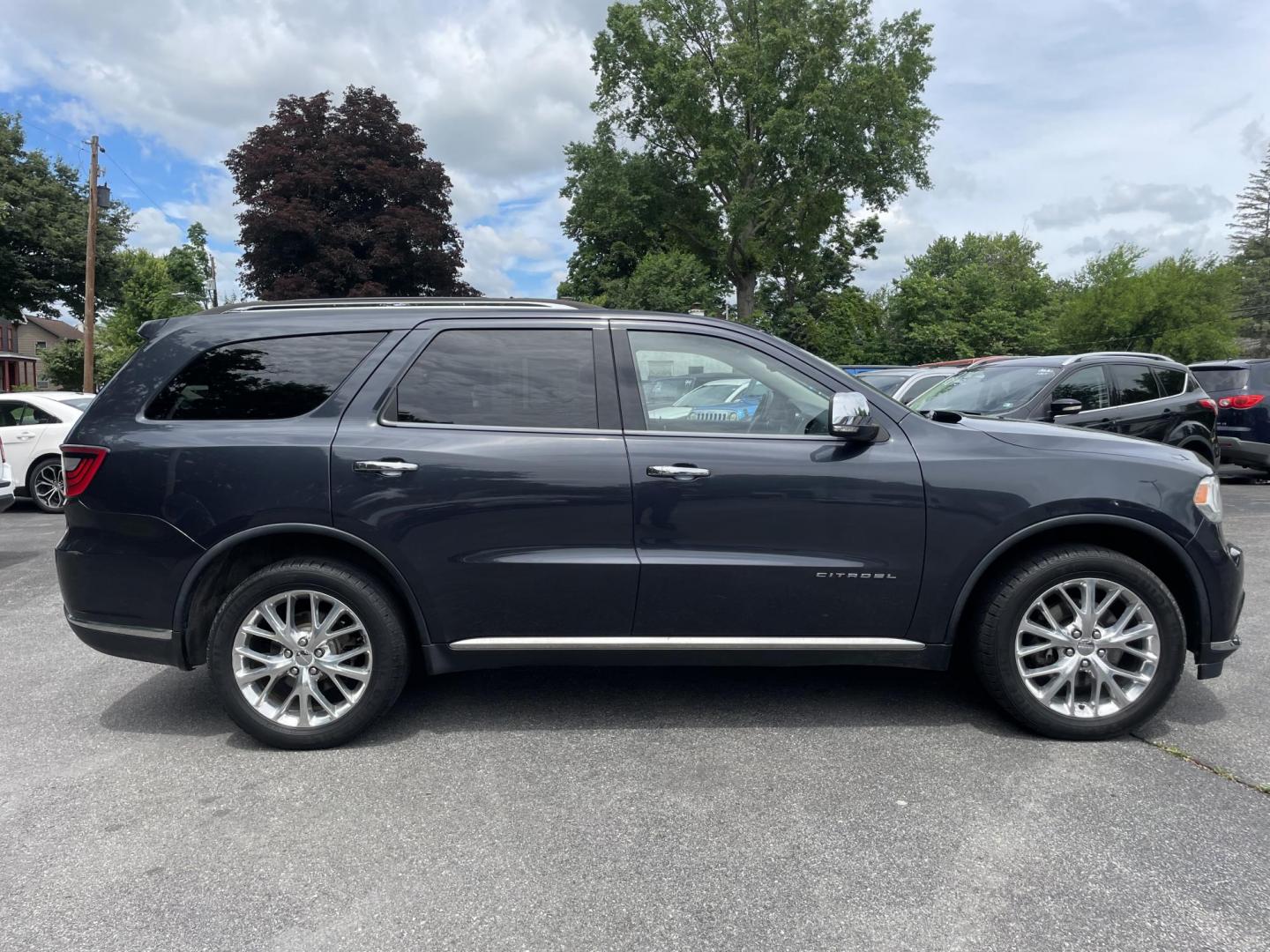 2014 BLUE /black Dodge Durango Citadel AWD (1C4RDJEG0EC) with an 3.6L V6 DOHC 24V engine, 8-Speed Automatic transmission, located at 101 N. Main Street, Muncy, PA, 17756, (570) 546-5462, 41.207691, -76.785942 - Photo#1